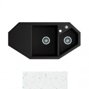 Мойка для кухни Marmorin Debra trapez 100х51 см искусственный камень Magranit белый 436 613 006