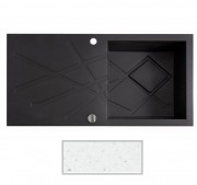 Мийка для кухні Marmorin Foorn II 1k 10 100х50 см штучний камінь Magranit білий 460 113 006