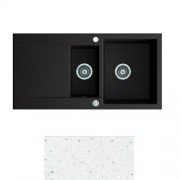 Мойка для кухни Marmorin Debra 1,5k 10 100х51 см искусственный камень Magranit белый 436 513 006