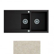 Мийка для кухні Marmorin Debra 1,5k 10 100х51 см штучний камінь Magranit пісочний 436 513 007