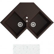 Мийка для кухні Marmorin Debra 2k 0,50 83х51 см штучний камінь Magranit білий 436 213 006