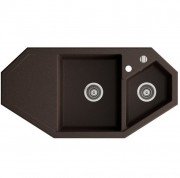 Мойка для кухни Marmorin Debra trapez 100х51 см искусственный камень Magranit коричневый 436 613 004