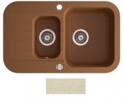 Мойка для кухни Marmorin Ignis 1,5k 10 77х47 см искусственный камень Magranit сафари 435 513 001