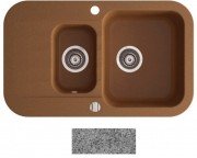 Мойка для кухни Marmorin Ignis 1,5k 10 77х47 см искусственный камень Magranit серый 435 513 003