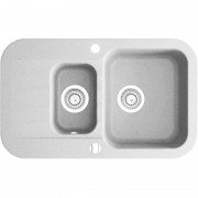 Мойка для кухни Marmorin Ignis 1,5k 10 77х47 см искусственный камень Magranit белый 435 513 006