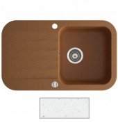 Мойка для кухни Marmorin Ignis 1k 10 77х47 см искусственный камень Magranit белый 435 113 006