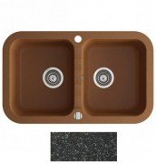 Мойка для кухни Marmorin Ignis 2k 77х47 см искусственный камень Magranit черный 435 203 002