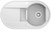 Мийка для кухні Marmorin Otago 1,5k 10 88х50 см штучний камінь Magranit білий 505 513 006