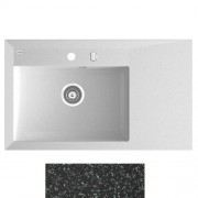 Мийка для кухні Marmorin Ivo 84,3х49,3 см штучний камінь Magranit чорний 710 113 002