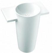 Раковина для ванної Marmorin Febe 90х36 см для підлоги литий камінь білий 460 090 020 xx x