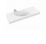 Раковина для ванной Marmorin Ugo 120х43 см литой камень белый P_U_528_05_1200