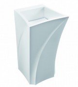 Раковина для ванной Marmorin Erato 49х49,5 см напольная литой камень белый 370 049 020 xx x