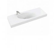 Раковина для ванной Marmorin Ugo 120х43 см литой камень белый P_U_528_05_1200