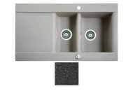 Мийка для кухні Marmorin Voga 1,5k 10 95х54 см штучний камінь Magranit чорний 110 513 002