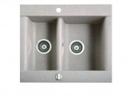 Мойка для кухни Marmorin Voga 1,5k 63,7х54 см искусственный камень Magranit серый 110 503 003