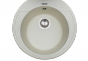 Мойка для кухни Miraggio Valencia врезная круглая с переливом матовый Jasmine 0000053
