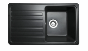 Мойка для кухни Miraggio Versal врезная прямоугольная с крылом с переливом матовый Black 0000058