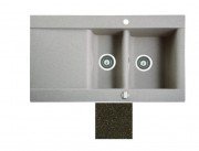 Мийка для кухні Marmorin Voga 1,5k 10 95х54 см штучний камінь Magranit коричневий 110 513 004