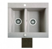 Мийка для кухні Marmorin Voga 1,5k 63,7х54 см штучний камінь Magranit коричневий 110 503 004