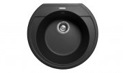 Мойка для кухни Miraggio Tuluza врезная круглая с переливом матовый Black 0000045