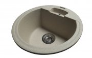 Мойка для кухни Miraggio Valencia врезная круглая с переливом матовый Sand 0000054