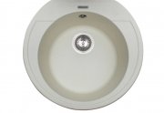Мойка для кухни Miraggio Valencia врезная круглая с переливом матовый Jasmine 0000053