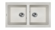 Мойка для кухни Miraggio Westeros 87x50x20 врезная с отверстием перелива матовый White 0000069