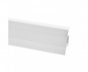 Плинтус San Decor Elegance с кабель каналом ПВХ белый 719