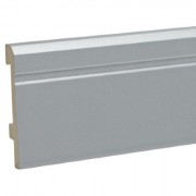 Плинтус Salag Sierra 80 полиуретан серебро SI8004