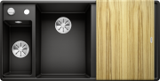 Мойка для кухни Blanco Axia III 6 S-F чаша слева 99х50 см SILGRANIT® PuraDur® черный 525853
