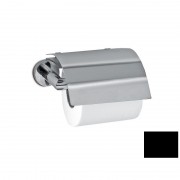 Тримач для туалетного паперу 3SC Europe з кришкою латунь чорний матовий EU06CNO