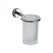 Стакан для зубних щіток 3SC Europe з тримачем хром/матове скло EU03FSL
