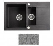 Мийка для кухні Marmorin Bario 1,5k 0,50 80х50 см штучний камінь Magranit сірий 120 533 003