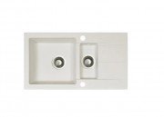 Мийка для кухні Marmorin Bario 1,5k 0,50 80х50 см штучний камінь Magranit білий 120 533 006