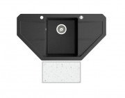 Мийка для кухні Marmorin Bario trapez 96х50 см штучний камінь Magranit білий 120 743 006