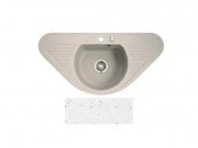 Мойка для кухни Marmorin Duro 1k trapez 94х47 см искусственный камень Magranit белый 130 743 006