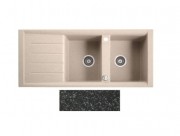 Мийка для кухні Marmorin Profir 2k 10 116х50 см штучний камінь Magranit чорний 160 213 002