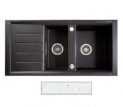 Мийка для кухні Marmorin Profir 1,5k 10 100х50 см штучний камінь Magranit білий 160 513 006