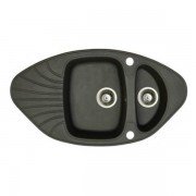 Мийка для кухні Marmorin Oren trapez 92х50 см штучний камінь Magranit чорний 180 613 002