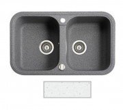 Мойка для кухни Marmorin Pesta 2k 77х47 см искусственный камень Magranit белый 170 203 006