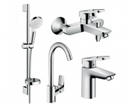 Набор смесителей для ванны + кухня Hansgrohe Logis Loop 1142019