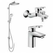 Набір змішувачів для ванни Hansgrohe Logis Loop + Showerpipe 1272019