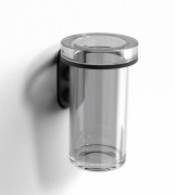 Стакан для зубных щеток Ibb Bend настенный черный матовый BB02NEO