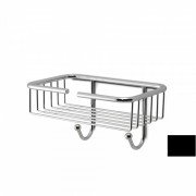 Кошик-мильниця для ванної 3SC Appy&Griglie з гачками латунь чорний матовий LI2GNO