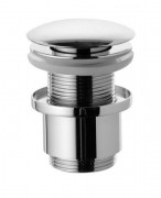 Донний клапан для раковин без переливу Daniel click-clack хром A736CCR