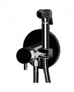 Гігієнічний душ зі змішувачем прихованого монтажу Daniel Suvi чорний матовий S20645S15