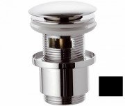 Донный клапан для раковин с переливом Daniel черный матовый A735C15