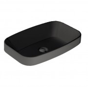 Раковина для ванної Simas Baden Baden 60х38 см фаянс чорний матовий BB11