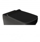 Сиденье с крышкой для унитаза Simas Baden Baden soft-close терморезина черный матовый BB004