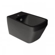 Биде подвесное Simas Baden Baden 36х56 см фаянс черный матовый BB19F87